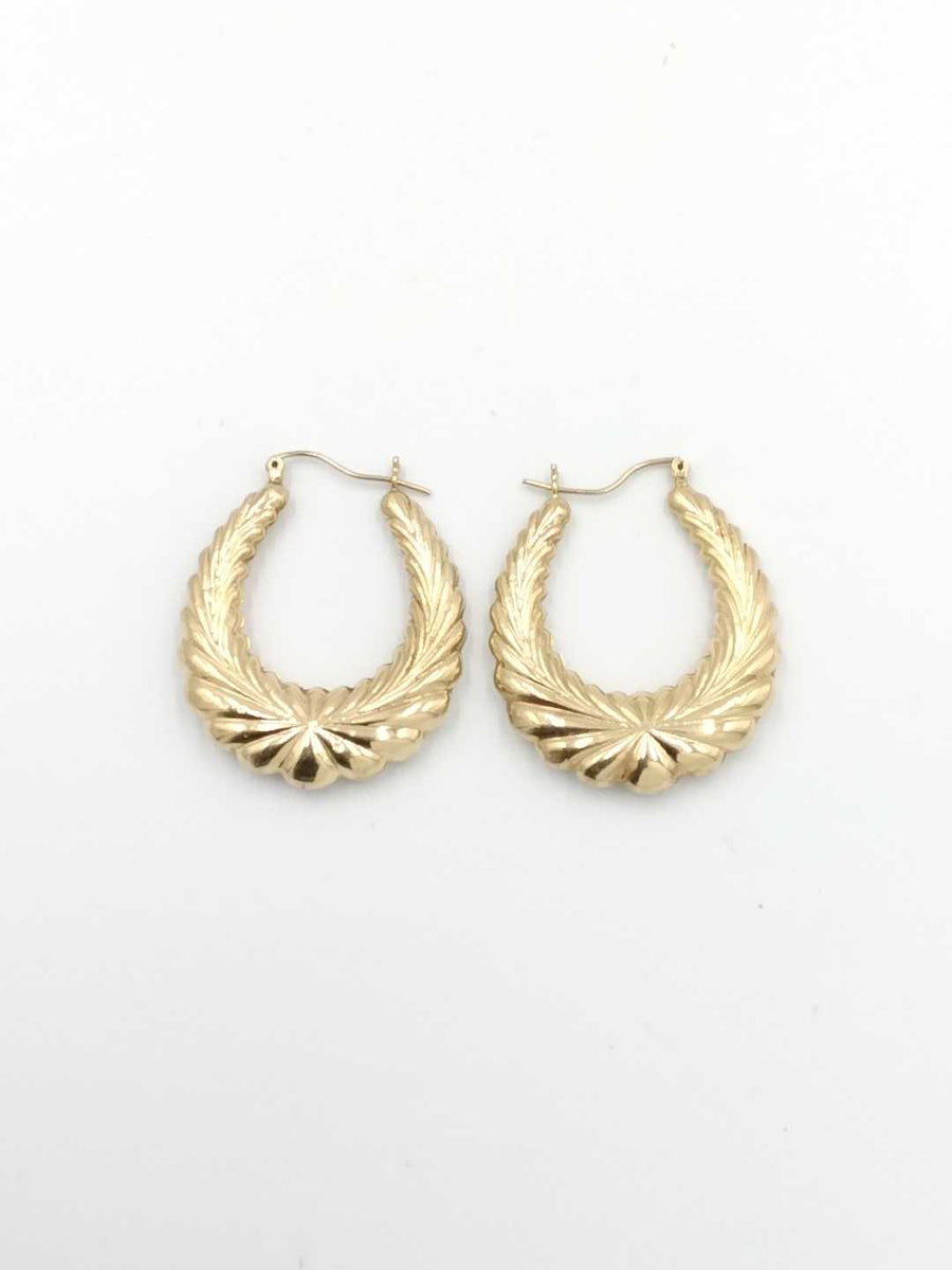 Shrimp Earrings - Yellow Gold 10k (.417) 4.6 grams
