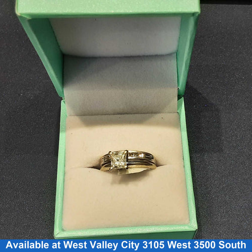 Ring - Engagement Set - White Gold 14k (.585) 4.7 grams Size 6