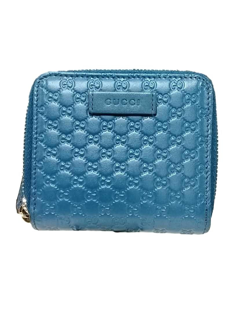 Gucci Bi Fold Blue Wallet