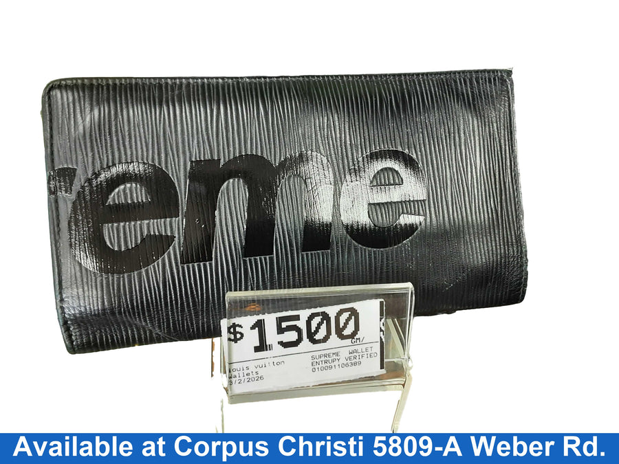 Louis Vuitton Supreme Wallet Black Wallet
