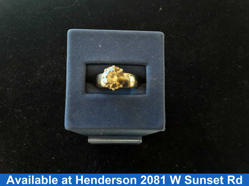 Women's Ring - Solitaire - Yellow Gold 14k (.585) 4.6 grams Size 20