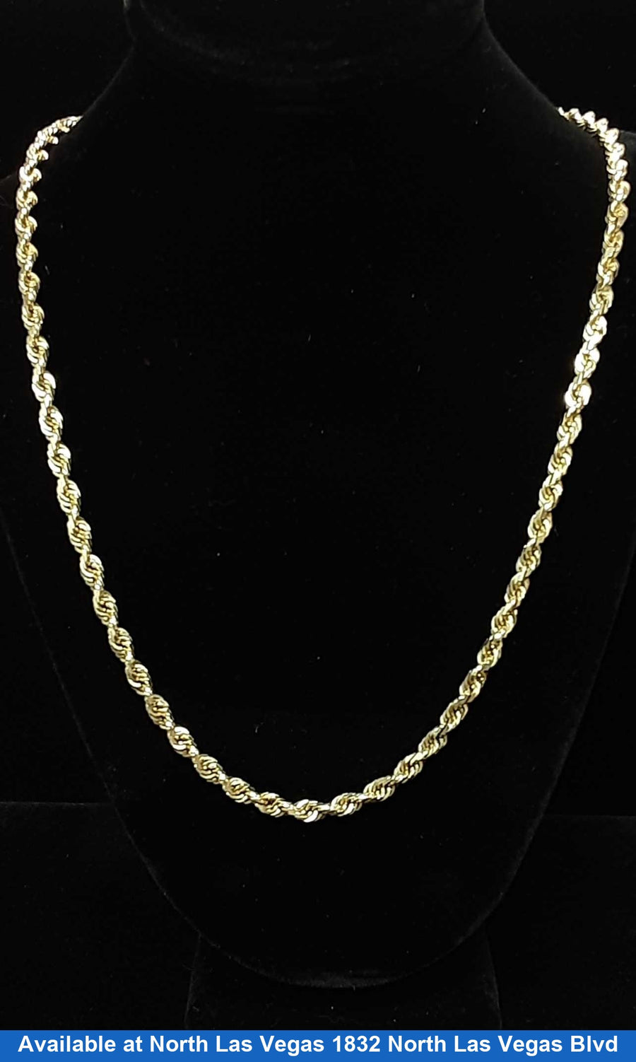 Rope Chain - Yellow Gold 10k (.417) 17.8 grams 20 inch