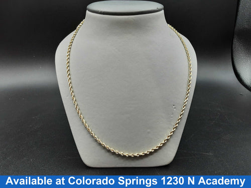 Rope Chain - Yellow Gold 14k (.585) 14.8 grams 20 inch