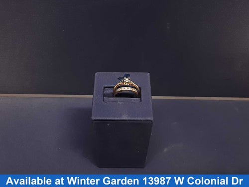 Ring - Engagement Set - Yellow Gold 14k (.585) 1.9 grams Size 5.5