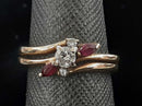 Ring - Engagement Set - Yellow Gold 14k (.585) 4 grams Size 7