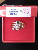 Women's Ring - Anniversary - Yellow Gold 14k (.585) 2.6 grams Size 7.5