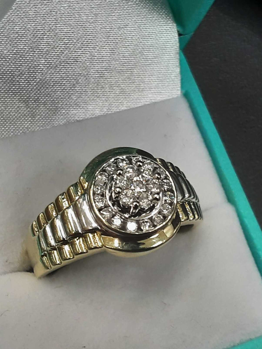 Men's Ring - Yellow Gold 14k (.585) 9.7 grams Size 13