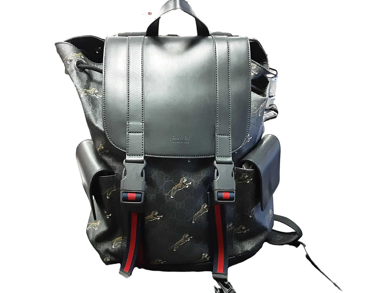 Gucci Gg Supreme Tiger Backpack Black Backpack / Briefcase / Bag