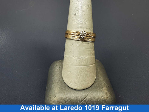 Ring - Engagement Set - Yellow Gold 10k (.417) 2.6 grams Size 8