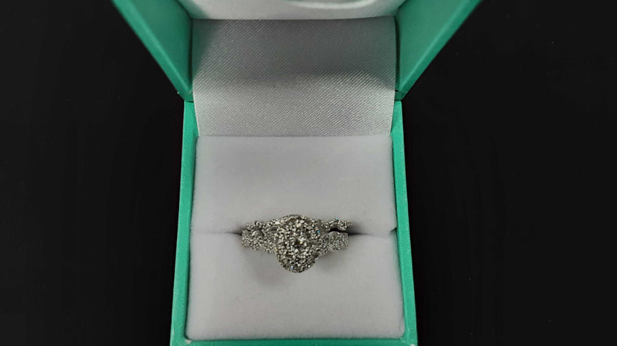 Ring - Engagement Set - White Gold 10k (.417) 3.7 grams Size 7