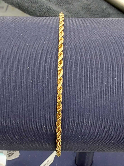 Rope Bracelet - Yellow Gold 14k (.585) 4.2 grams 9 inch