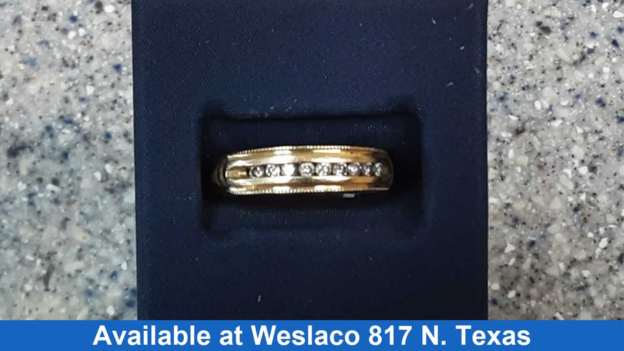 Ring - Wedding Band - Yellow Gold 14k (.585) 5.4 grams Size 9