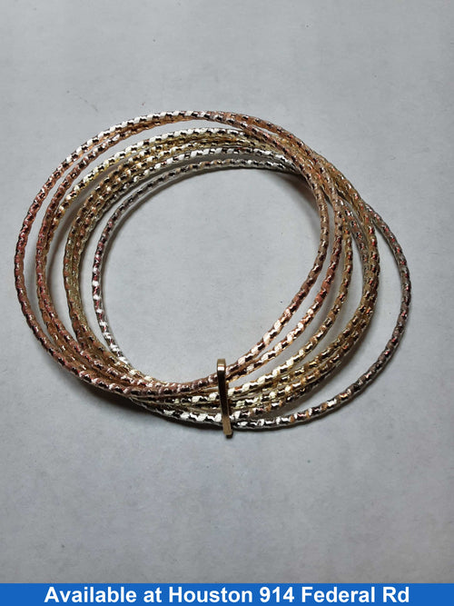 Bracelet - Tricolor Gold 14k (.585) 19.2 grams 7 inch