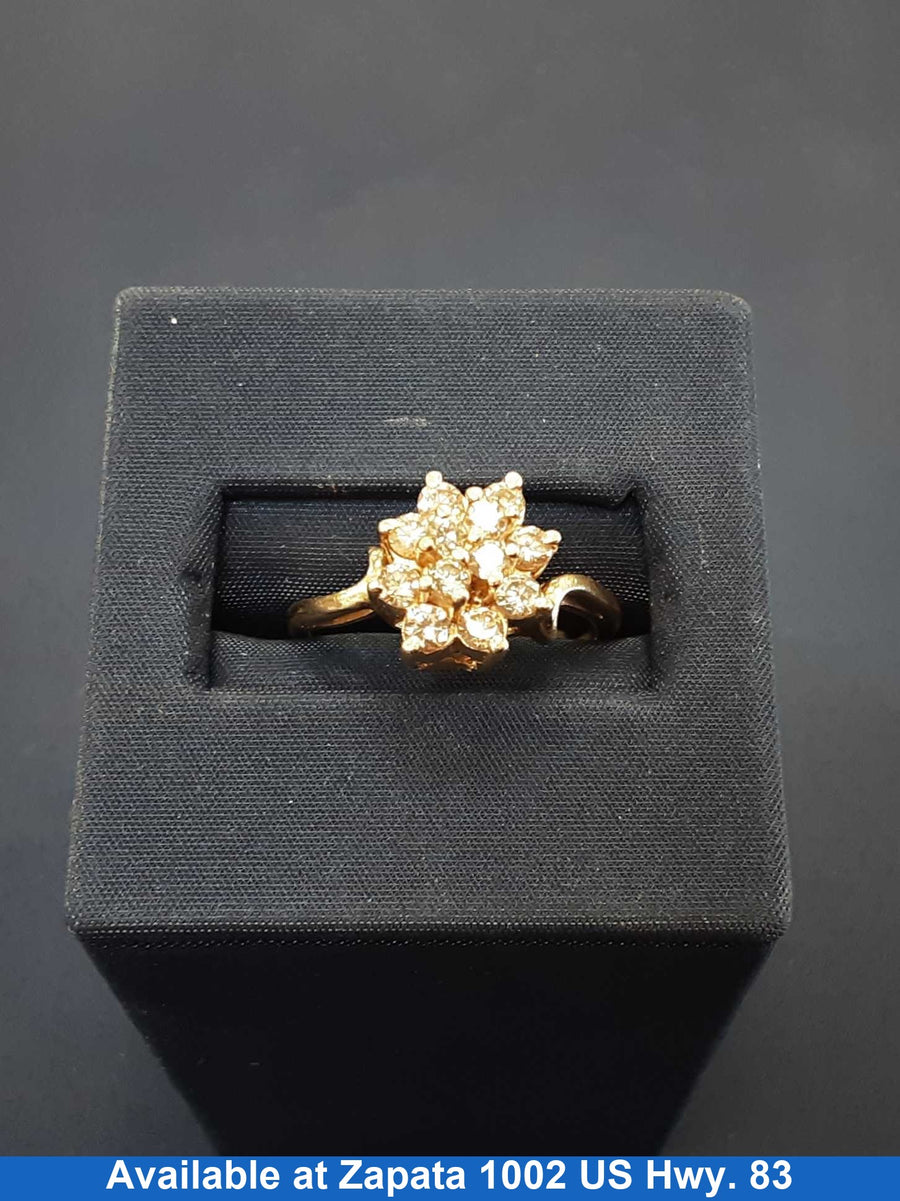 Women's Ring - Yellow Gold 14k (.585) 3.8 grams Size 20