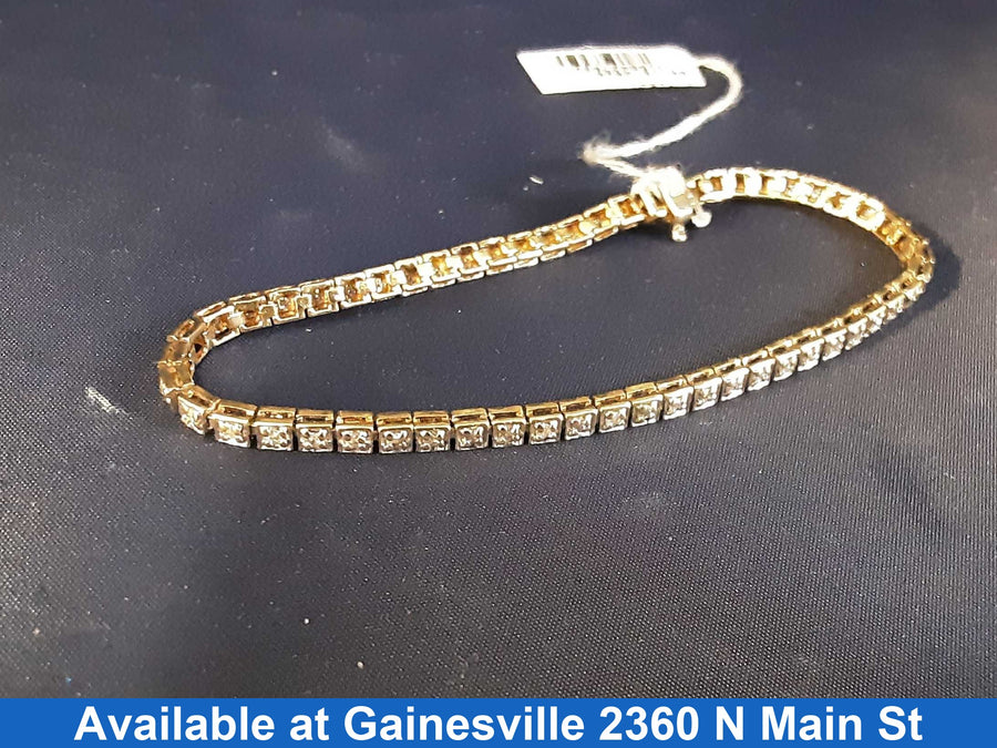 Tennis Bracelet - Yellow Gold 14k (.585) 8.7 grams 7 inch