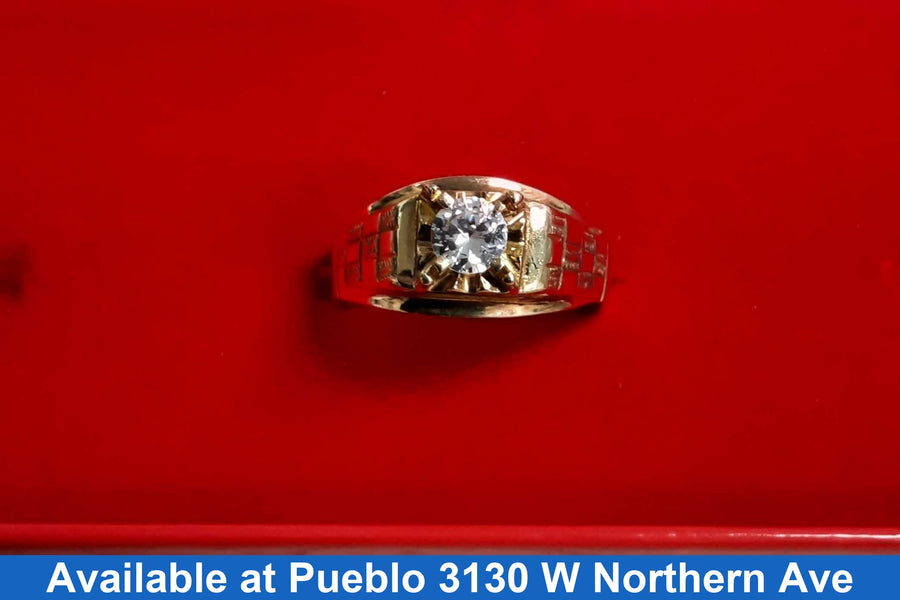 Men's Ring - Yellow Gold 10k (.417) 5.5 grams Size 13