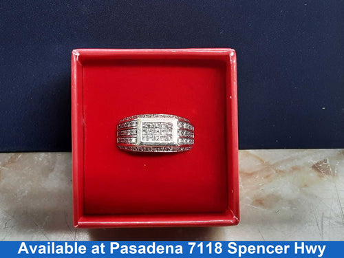 Men's Ring - White Gold 10k (.417) 7.3 grams Size 20