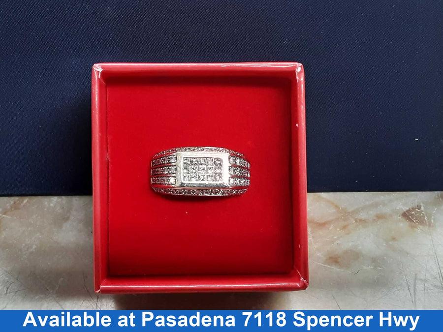 Men's Ring - White Gold 10k (.417) 7.3 grams Size 20