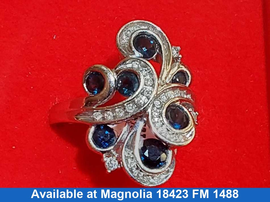 Women's Ring - Anniversary - White Gold 14k (.585) 5.9 grams Size 7
