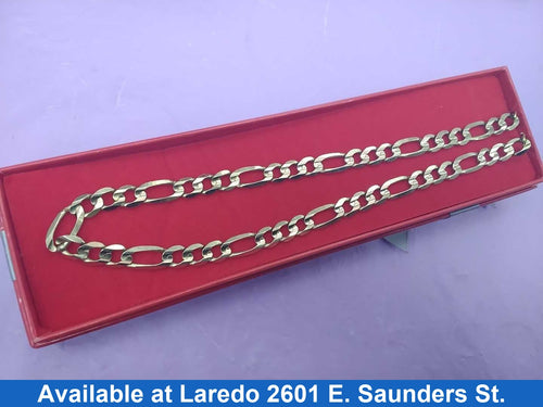 Figaro Chain - Yellow Gold 10k (.417) 35 grams 24 inch
