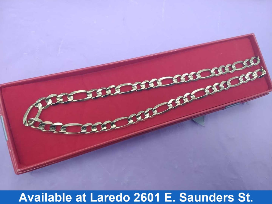 Figaro Chain - Yellow Gold 10k (.417) 35 grams 24 inch