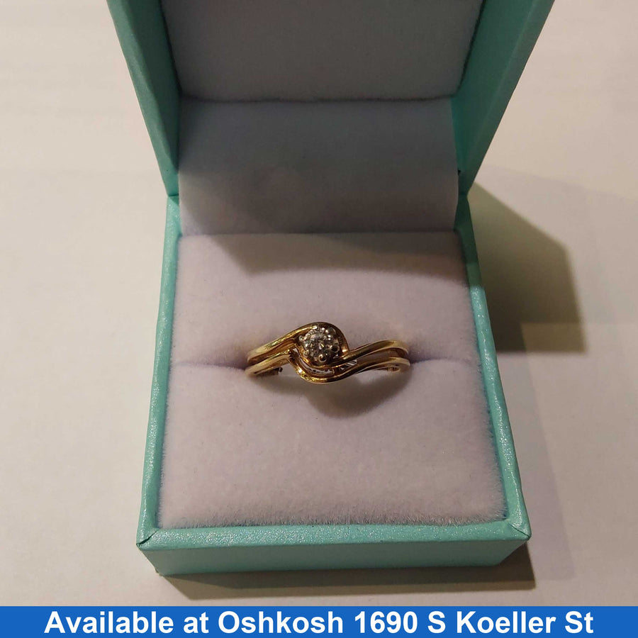 Ring - Engagement Set - Yellow Gold 14k (.585) 3.6 grams Size 8.5