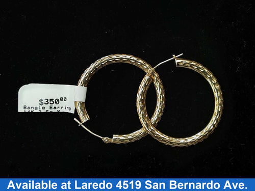 Bangle Earrings - Yellow Gold 14k (.585) 2.5 grams