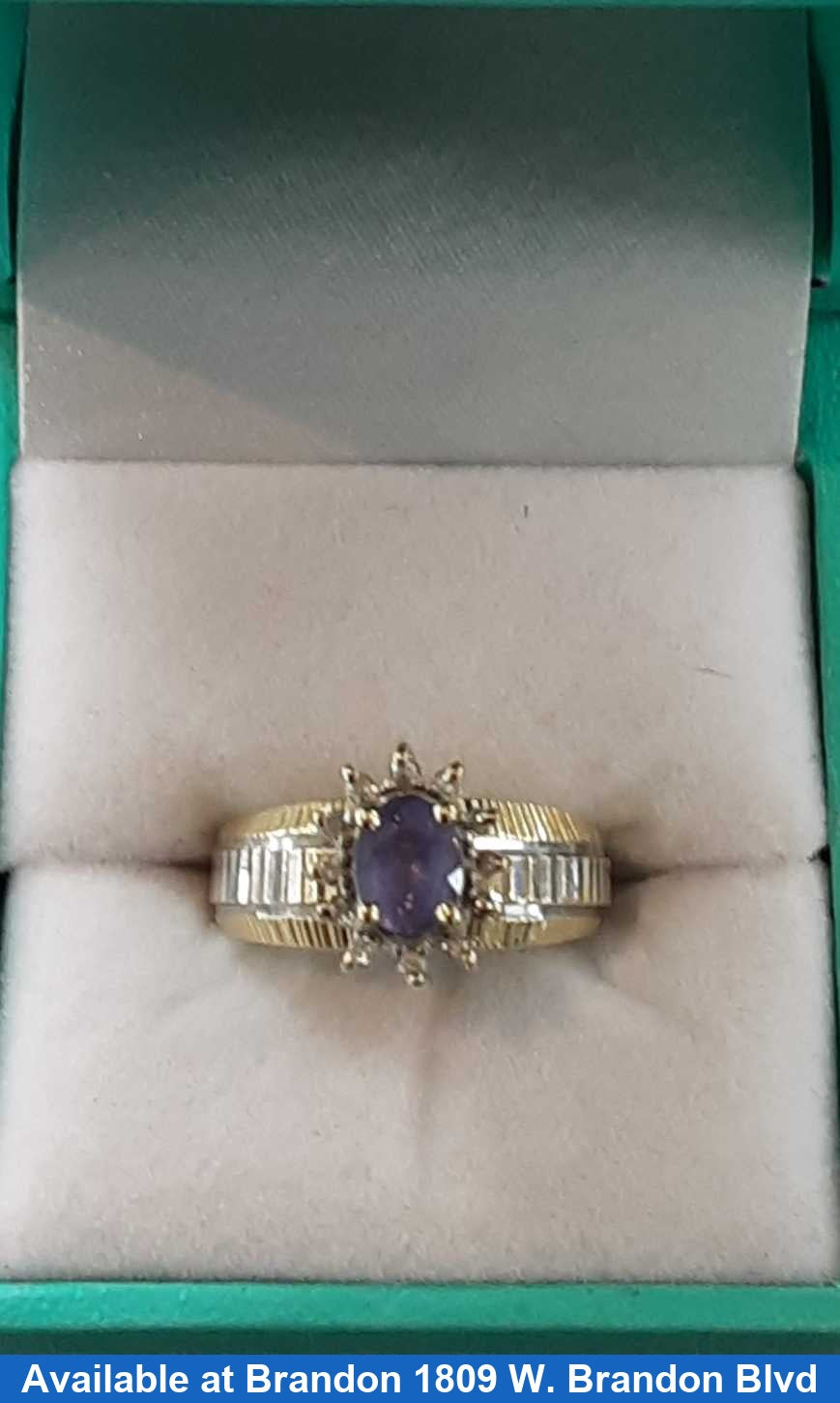 Women's Ring - Yellow Gold 14k (.585) 4.2 grams Size 20