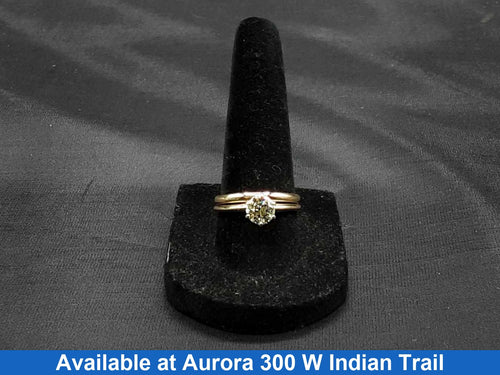 Ring - Engagement Set - Yellow Gold 14k (.585) 3.5 grams Size 8
