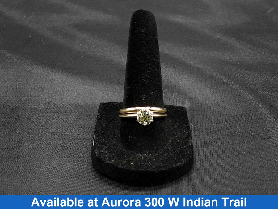 Ring - Engagement Set - Yellow Gold 14k (.585) 3.5 grams Size 8