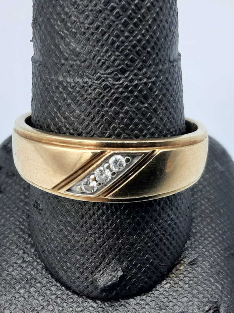 Fancy Wedding Band Yellow Gold 10k (.417) 5.4 grams Size 10