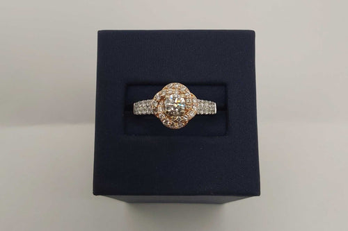 Ring - Wedding Set - White Gold 14k (.585) 4.202 grams Size 7.5