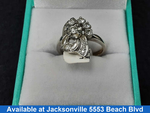 Women's Ring - White Gold 14k (.585) 4 grams Size 6