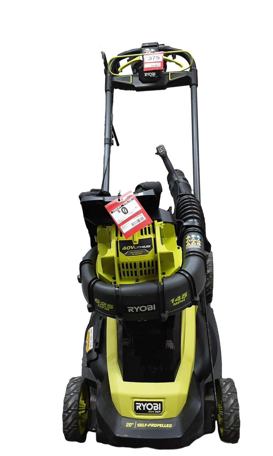 Ryobi Ry401018 Green Cordless Self Propelled Lawn Mower