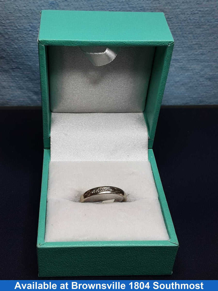 Ring - Wedding Band - White Gold 14k (.585) 1.2 grams Size 20