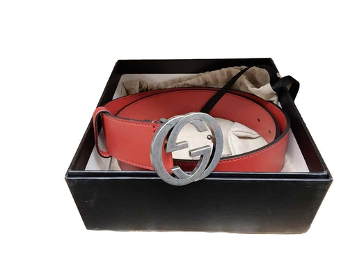 Gucci 546389 Red Belt / Buckle
