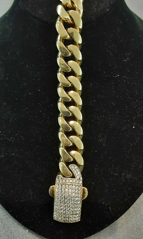 Cuban Link Bracelet - Yellow Gold 10k (.417) 42.6 grams 9 inch