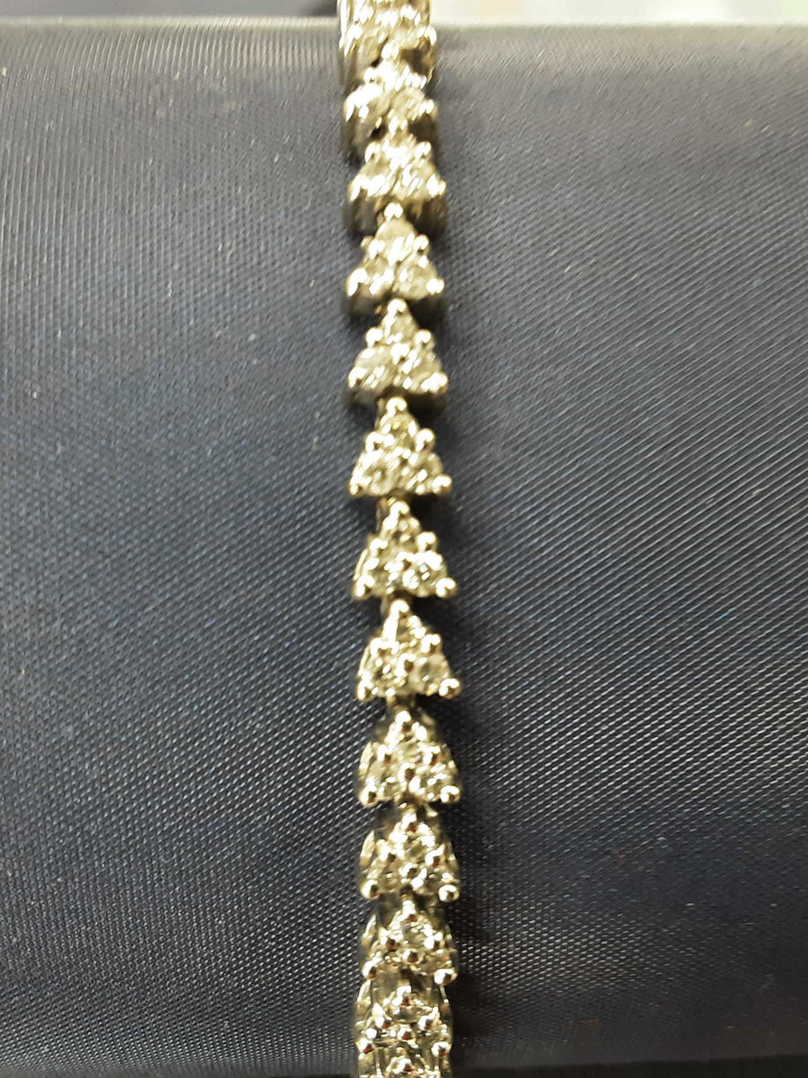 Tennis Bracelet - White Gold 14k (.585) 13.4 grams 7 inch