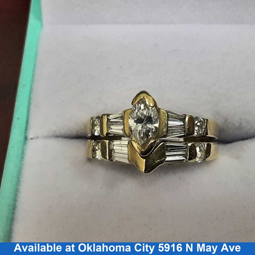 Ring - Engagement Set - Yellow Gold 14k (.585) 4.8 grams Size 20