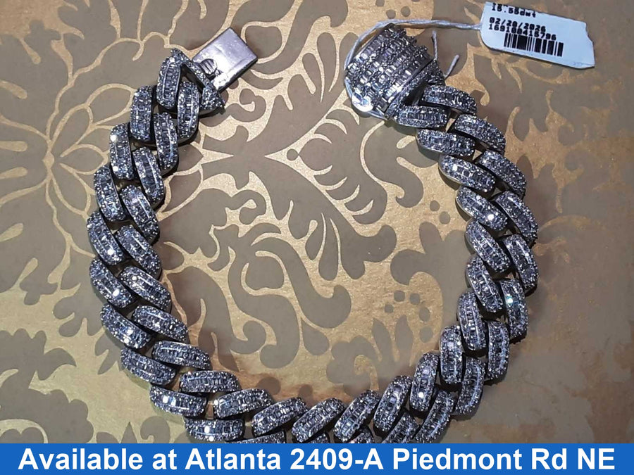 Cuban Link Bracelet - White Gold 10k (.417) 89 grams 9 inch
