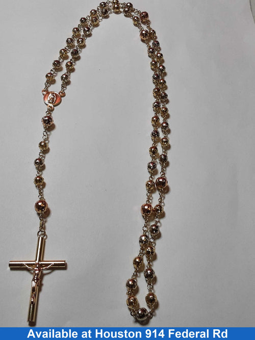 Bead Chain - Tricolor Gold 14k (.585) 20.9 grams 24 inch