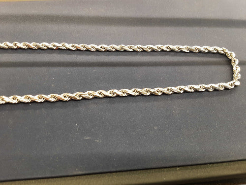 Rope Chain - White Gold 14k (.585) 10.8 grams 24 inch