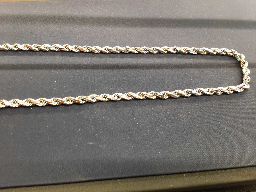 Rope Chain - White Gold 14k (.585) 10.8 grams 24 inch