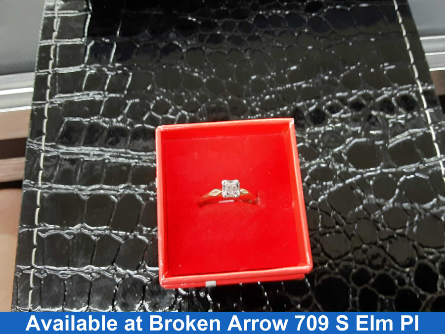 Ring - Engagement Set - Yellow Gold 14k (.585) 2.4 grams Size 20