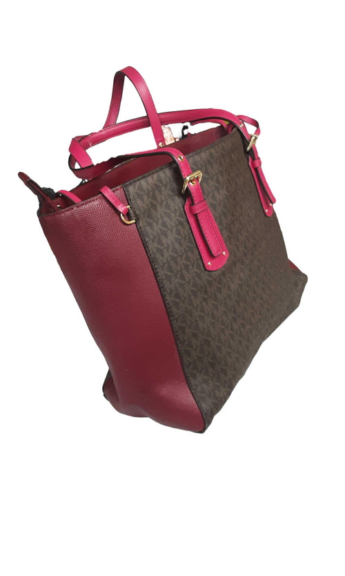 Michael Kors Micheal Kors Voyar Berry Medium Logo Tote Bag Brown Purse / Handbag