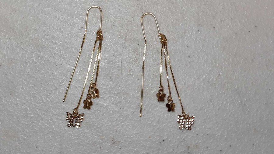 Jacket Earrings - Yellow Gold 10k (.417) 2.3 grams