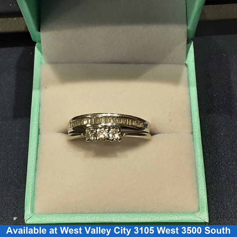Ring - Engagement Set - White Gold 10k (.417) 4.3 grams Size 20