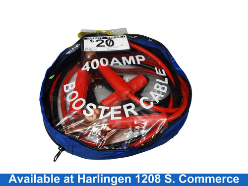 400 Amp Jumper Cables Clear Battery Booster / Jumper