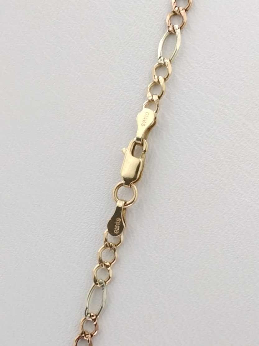 Figaro Chain - Tricolor Gold 10k (.417) 5.4 grams 24 inch