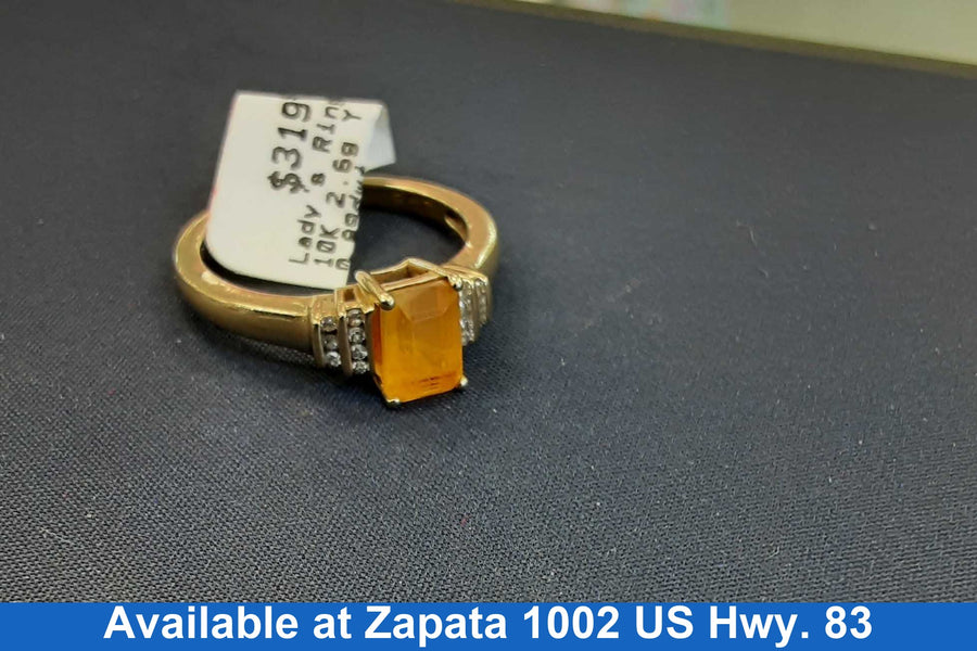 Women's Ring - Yellow Gold 10k (.417) 2.6 grams Size 20